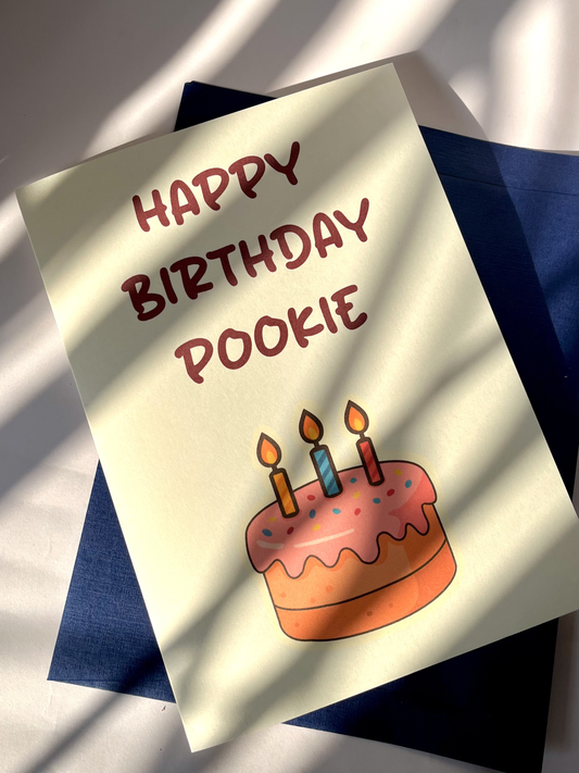 Happy Birthday Pookie | Illustrated Greeting Card