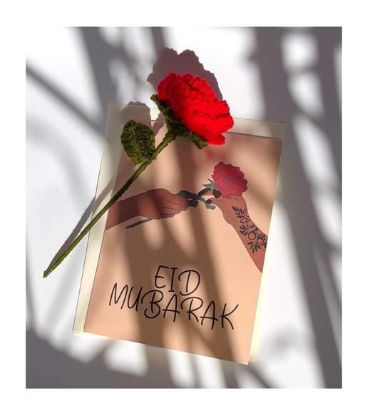 Eid Mubarak Without Flower | Illustrated Greeting Card